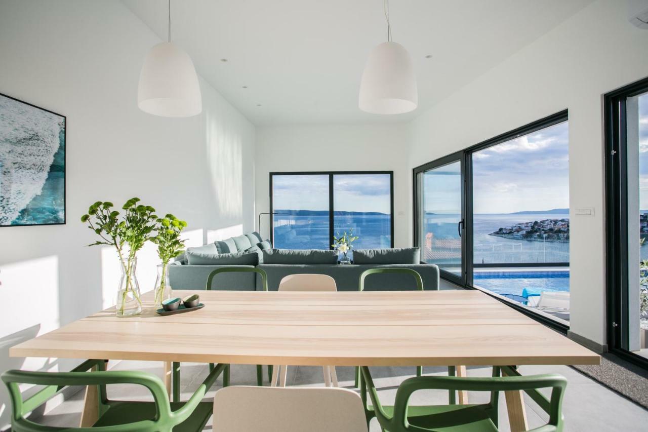 טרוגיר Holiday Home Olive Exclusive - 8 People, Heated Pool, Okrug Gornji, Sea View מראה חיצוני תמונה