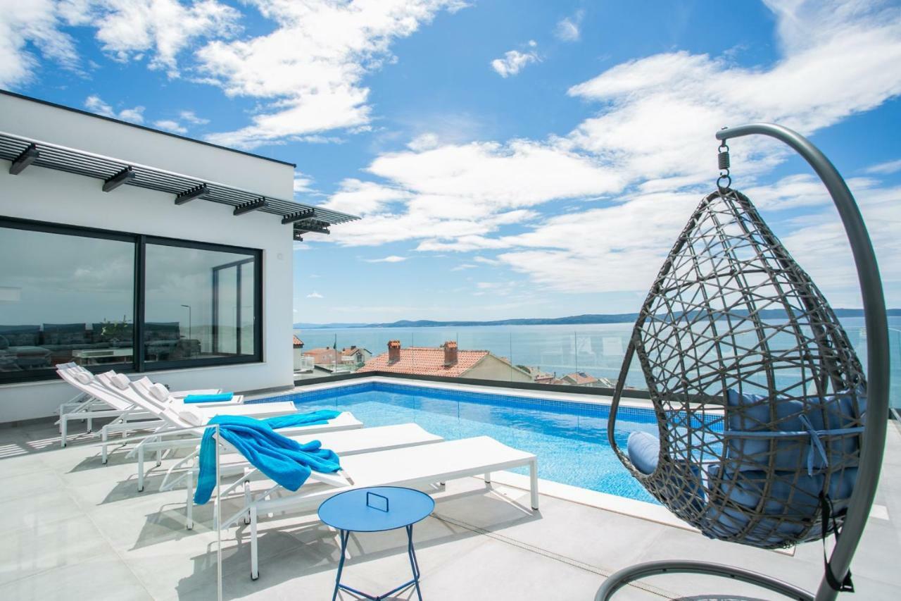 טרוגיר Holiday Home Olive Exclusive - 8 People, Heated Pool, Okrug Gornji, Sea View מראה חיצוני תמונה